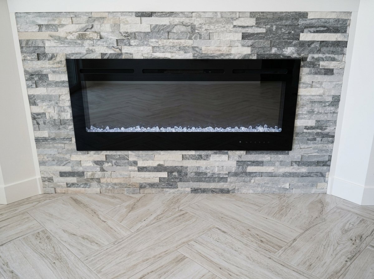 Unlit Fireplace
